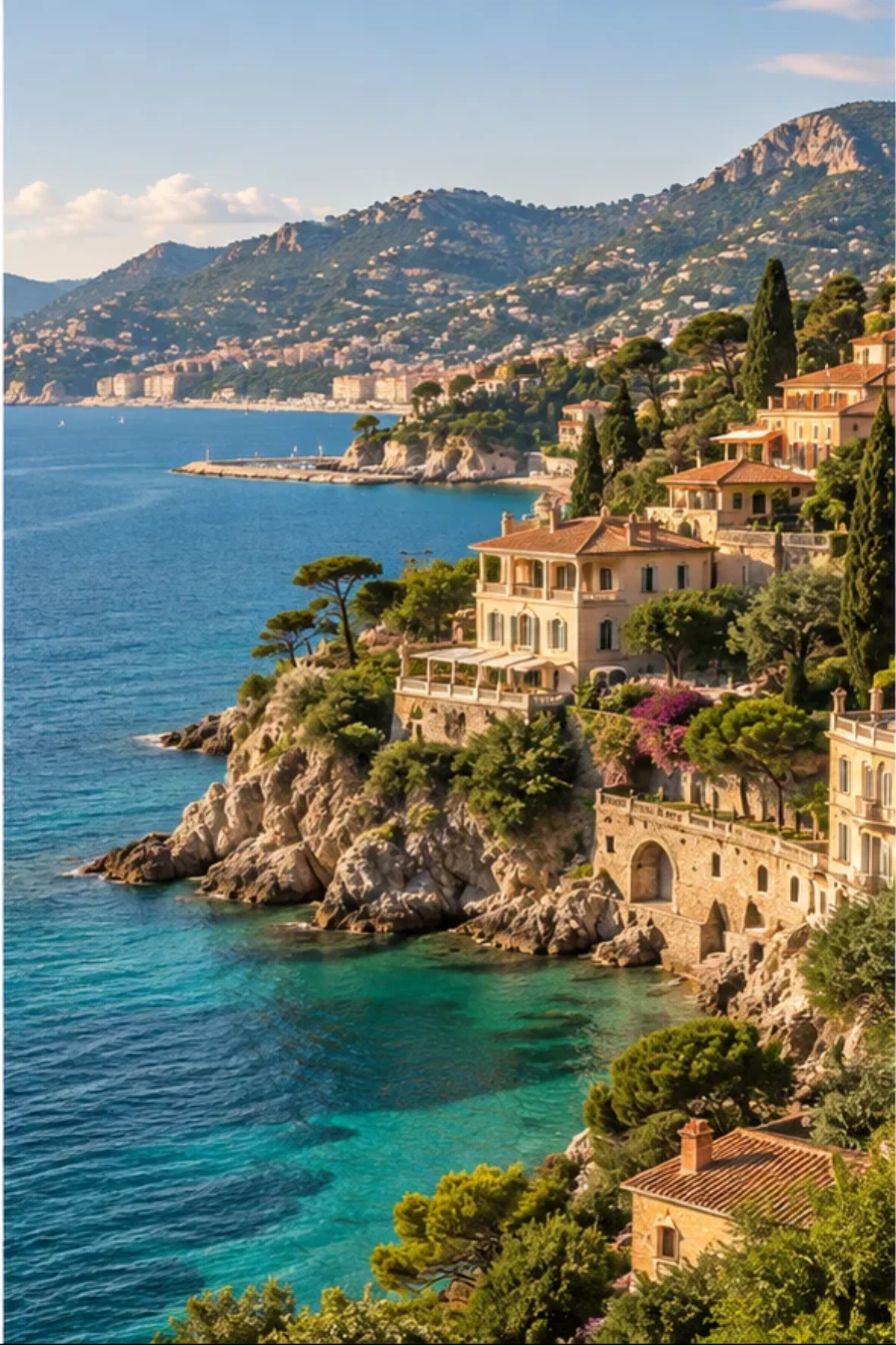 Villa above the sea on the French Riviera
