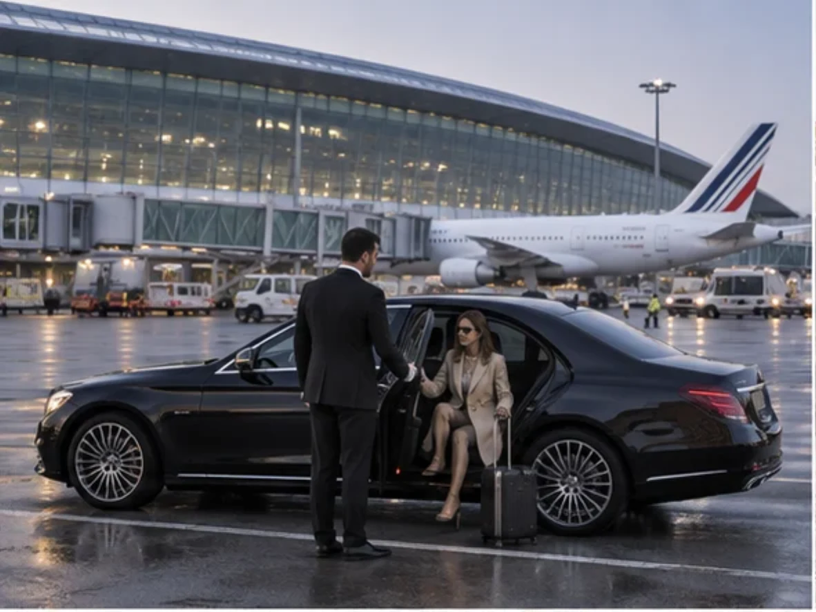 Private chauffeur pickup at Paris Charles de Gaulle Airport