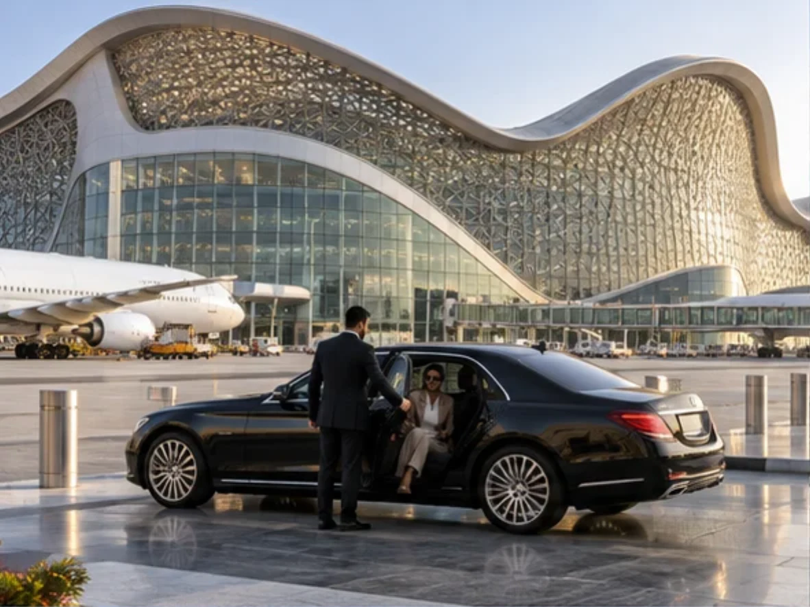 Private chauffeur pickup at Zayed International Airport