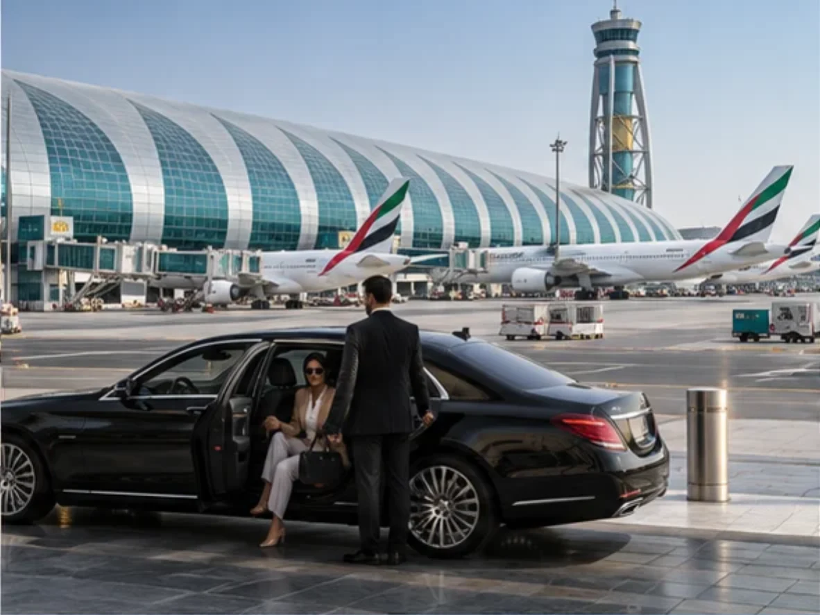 Private chauffeur pickup at Dubai International Airport
