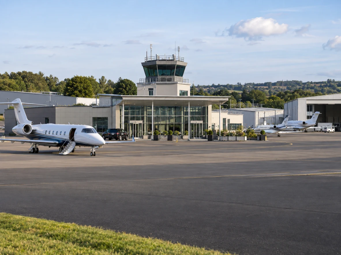 London Biggin Hill Airport private aviation terminal and aircraft