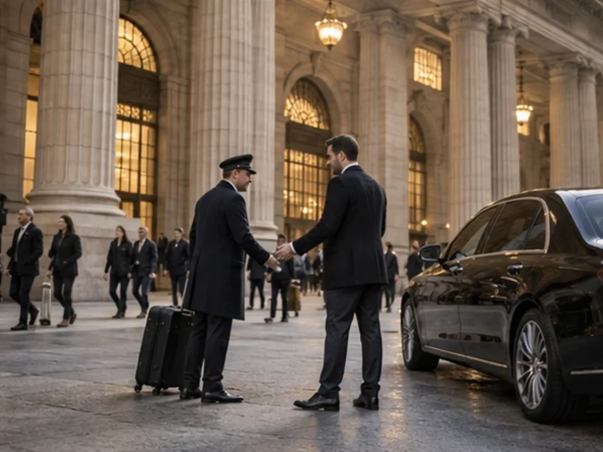 Private chauffeur pickup in New York