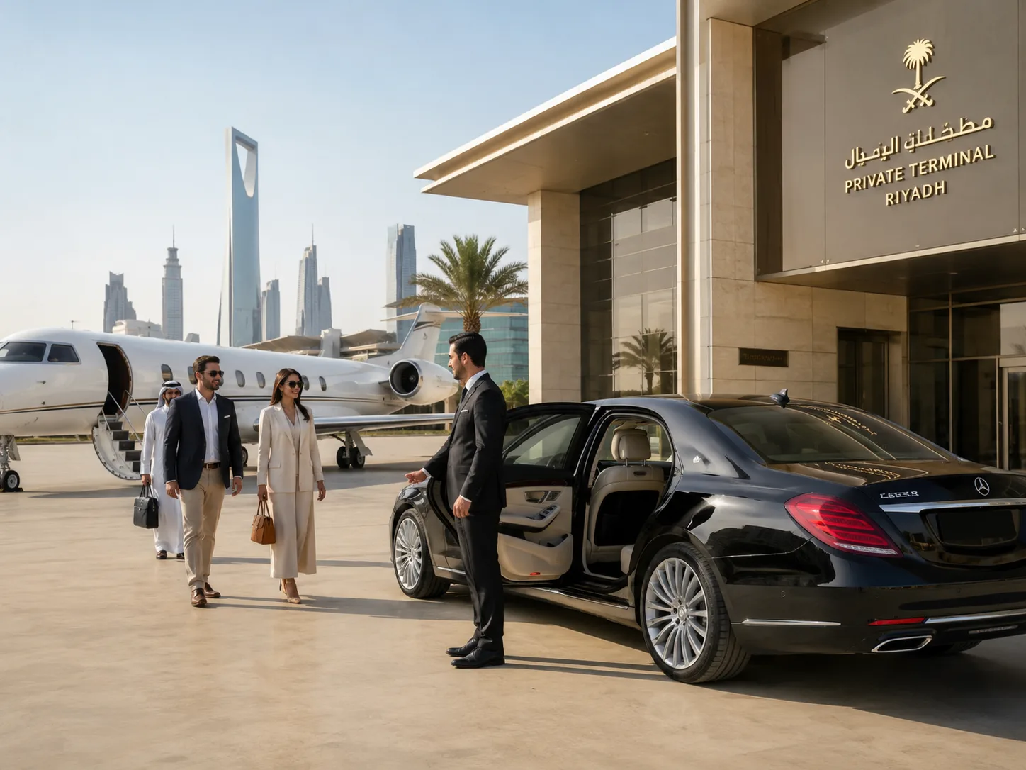 Private arrival transfer vehicle at King Khalid International Airport