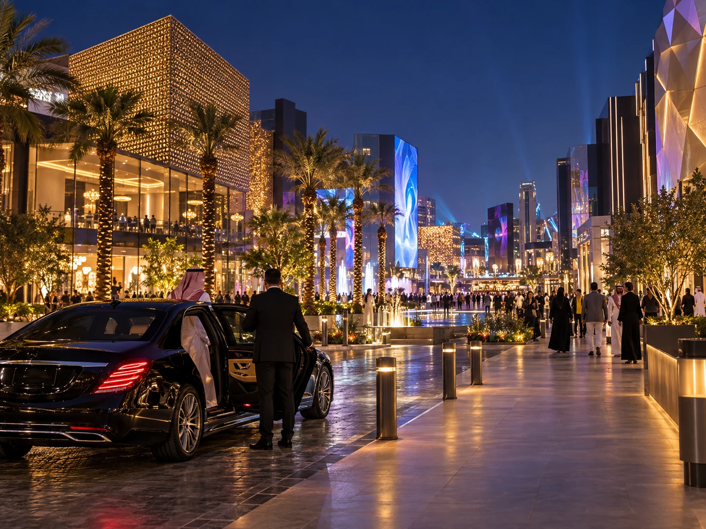 Private limousine from King Khalid International Airport to Boulevard City